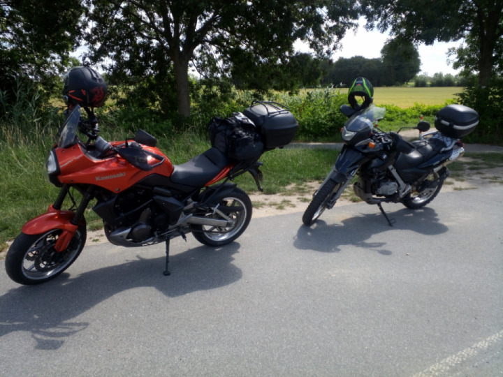 Last week I finally got my driving license, here a pic of our bikes in Germany :)