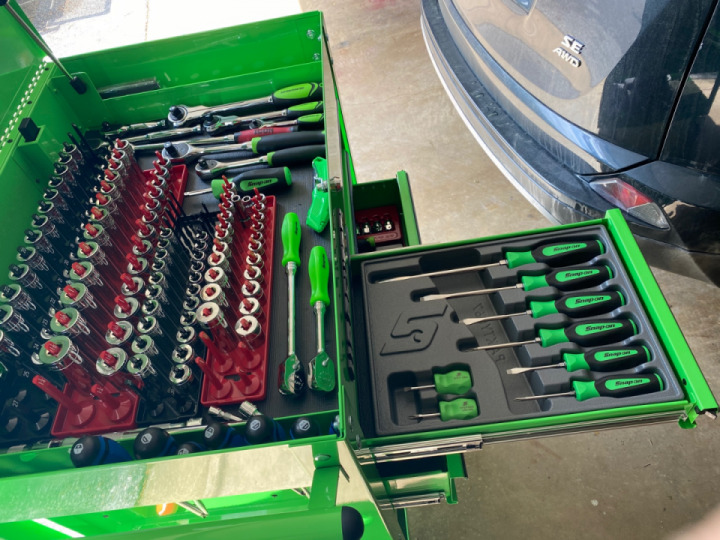 New screwdriver set fits perfectly in the new box!
