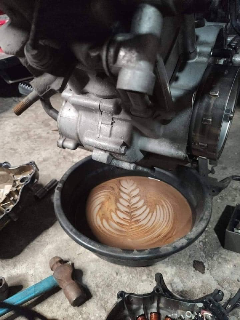 When you combine the work of a barista and a mechanic
