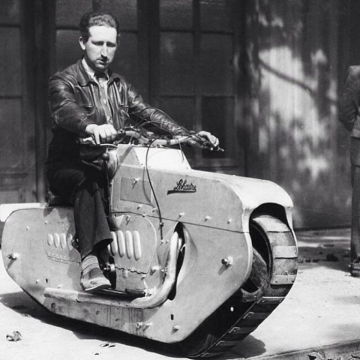 Unusual tracked motorcycles