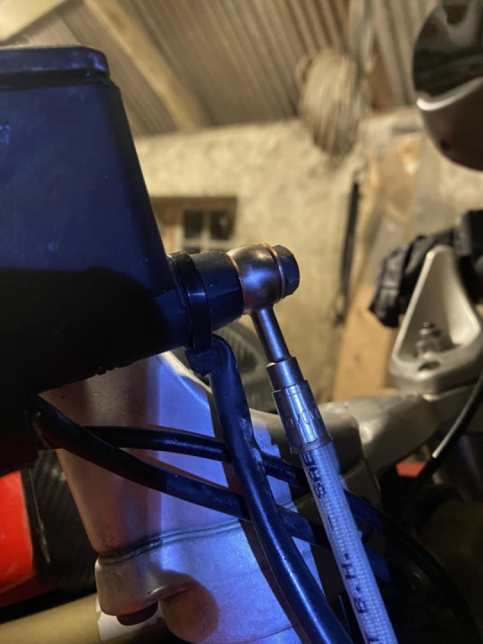 Braided brakes all buttoned up with new copper washers