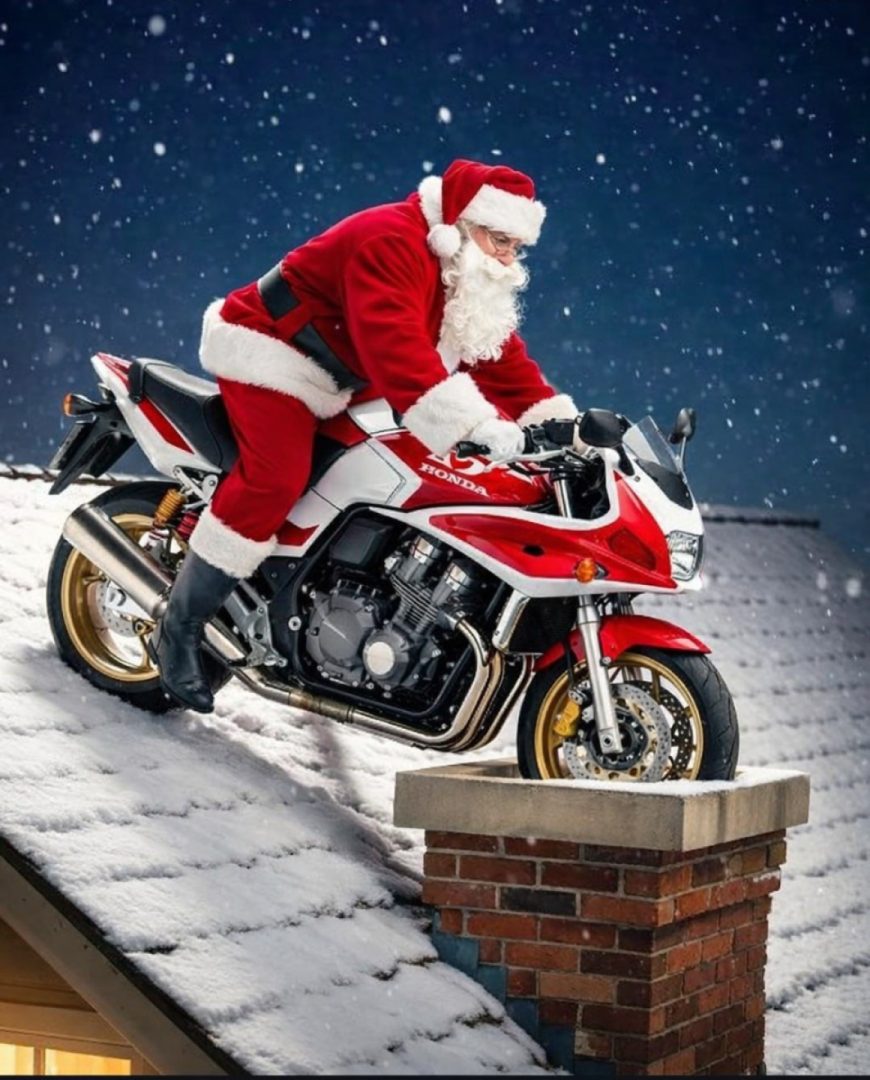 In case anyone asks how the CB1300 got into my garage