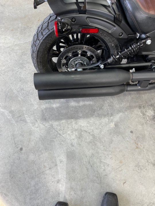 Stock exhaust modification.