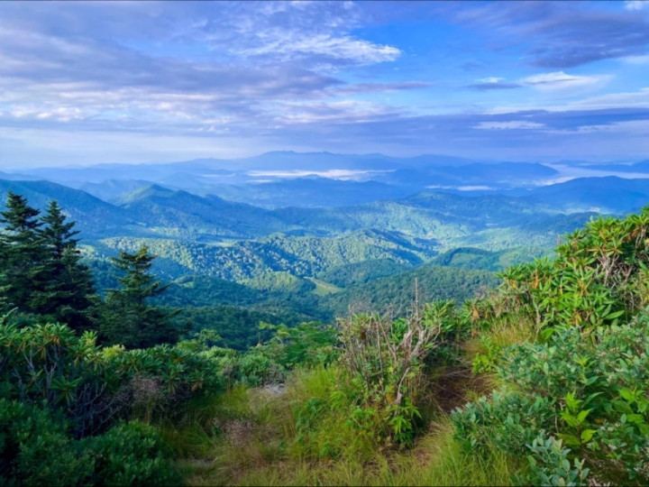 Majestic morning in the blue ridge mountains