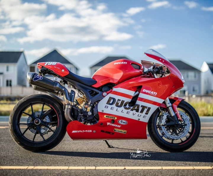 Full fairing Ducati 796 Monster. You don't see this often
