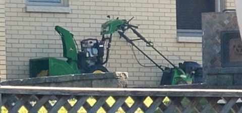 I see my neighbor is working on a new green chopper - at least thats what I thought I saw