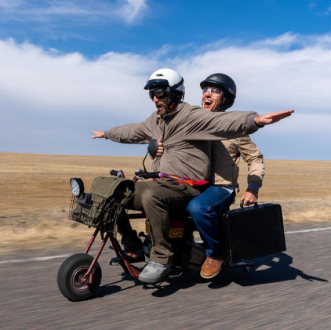 Two guys recently completed the Nebraska to Aspen trip from Dumb and Dumber while on a mini bike.