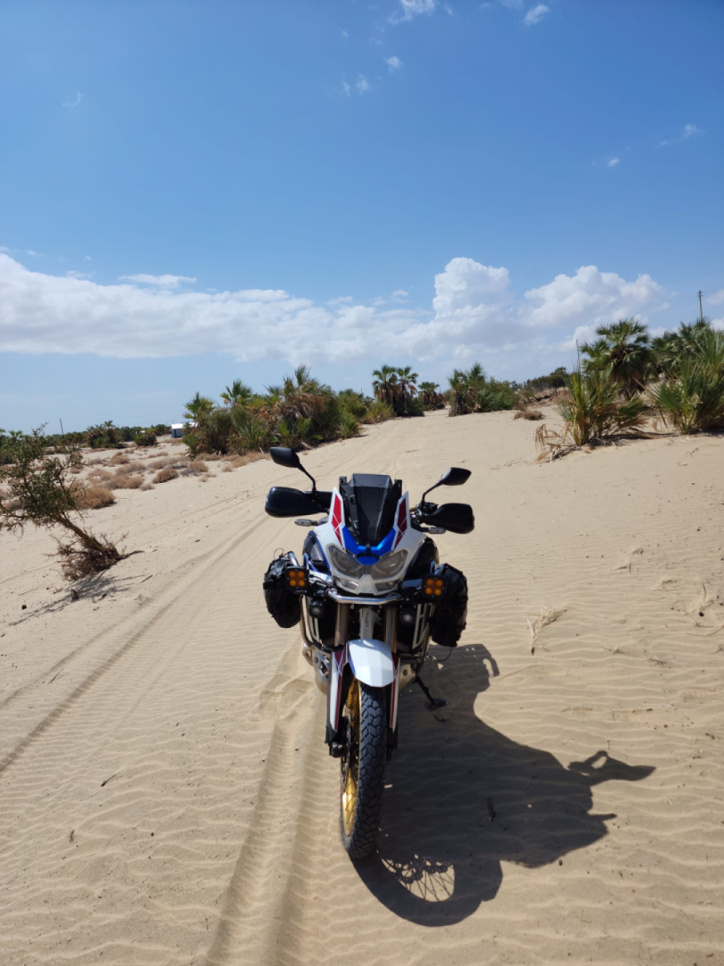 Fist off tarmac ride on the manual 1100 ATAS and the first drop after 8,000 kms