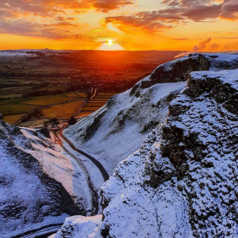 Lovely sunrise at Winnats pass