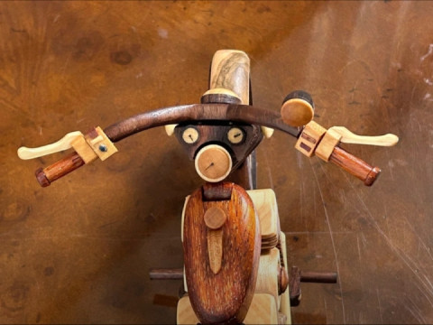 Wooden motorcycle
