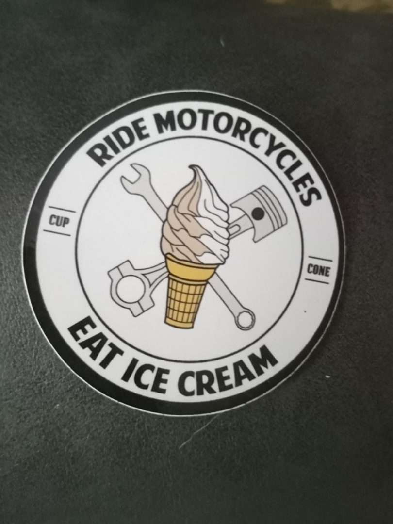 Grabbing some egg nog ice cream