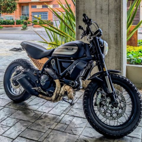 The black one is a special edition Ducati Scrambler Street