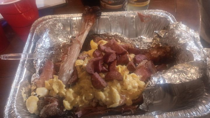 Dee Youngsta 's Sunday Funday Grill Party. This is not even the whole plate (Stuffed Turkey Leg)