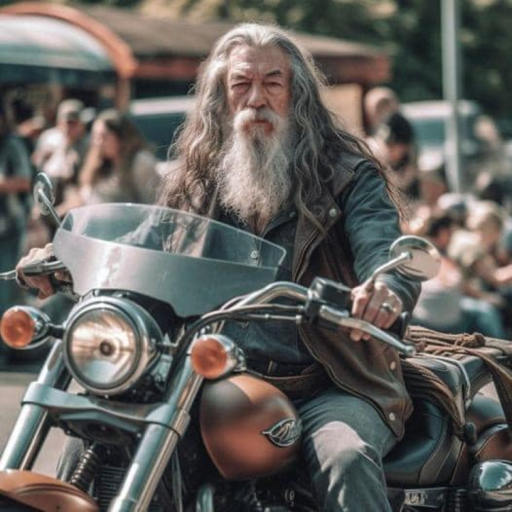 For those who said Gandalf didn't like motorcycles!
