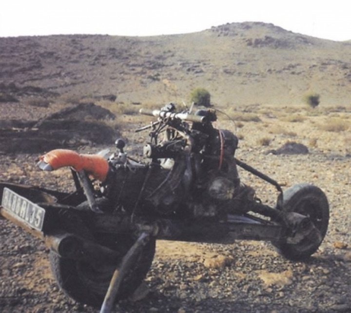 Man Survived The Desert By Building A Motorcycle From His Broken Car