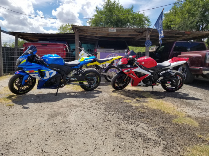 These are my toys and stress relief....Team Suzuki !!!!