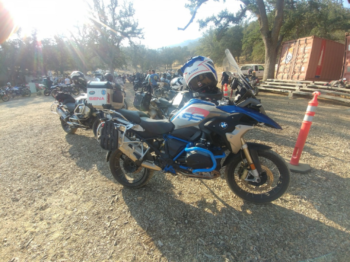 My boys bike at the BMW 40TH Anniversary of the GS. Rawhyde Ranch.