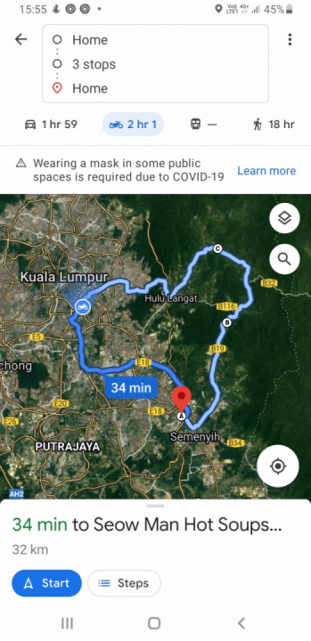 Awesome rider around selangor, about 100km of pure fun