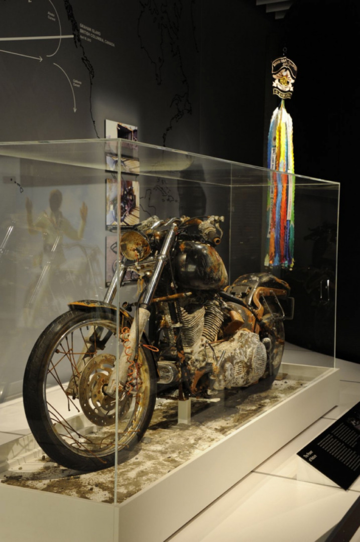 Unusual motorcycle in Harley-Davidson museum