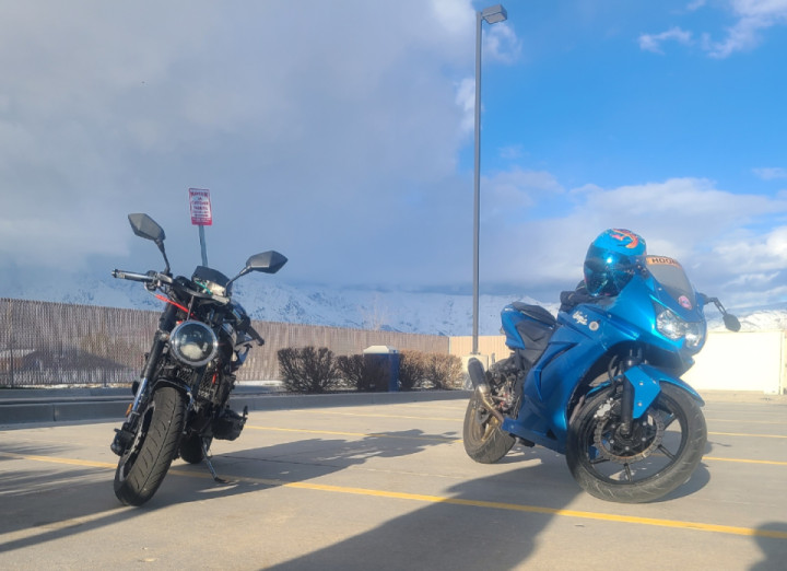 Me and a buddy went out for his first ride after an accident