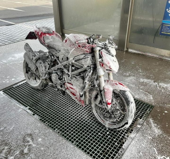 Gave the bike a bubble bath instead of a ride