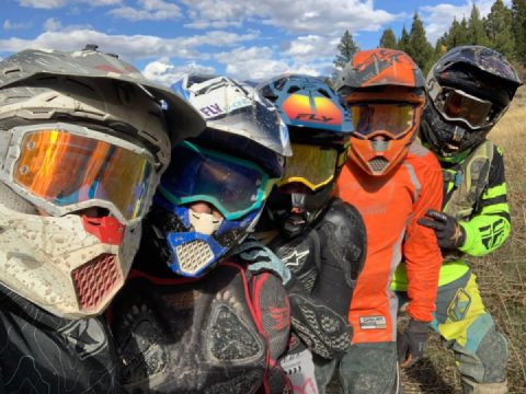 Group ride in the mud