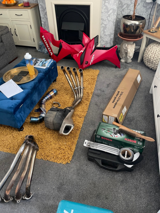 When you have motorcycle nutters in the house...........