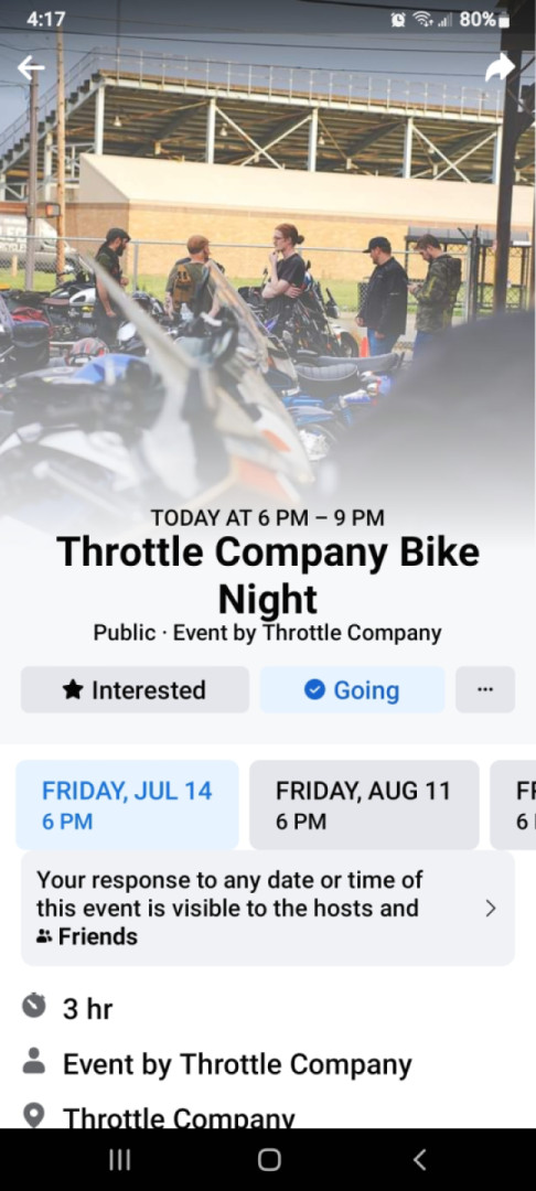 Throttle Company Bike Night