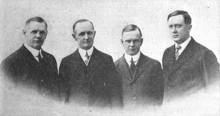 L to R: William A. Davidson, Walter Davidson Sr., Arthur Davidson and