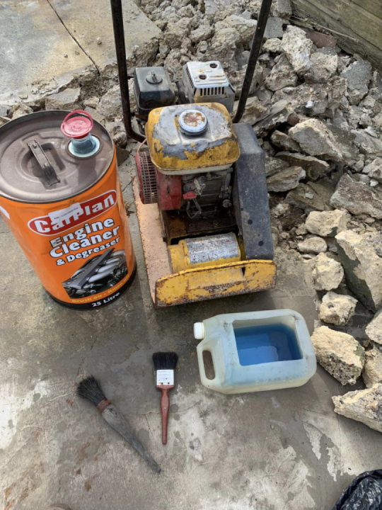 Clean and valve clearances adjusted on the whacker plate…