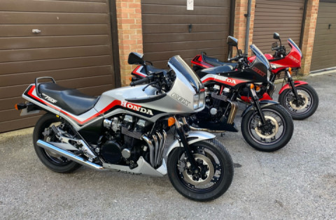 Old school CBX750F with 4x1