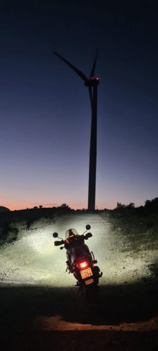 Cyclops lights upgrade. H4 LED ultra with cooling fans. The difference is clear.