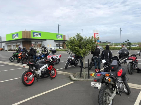 Shelly beach,40 bikes todays ride,not too bad in winter....