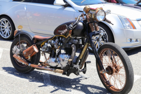 Triumph Rat Bike on display at Cool Desert Nights - Richland, Wa
