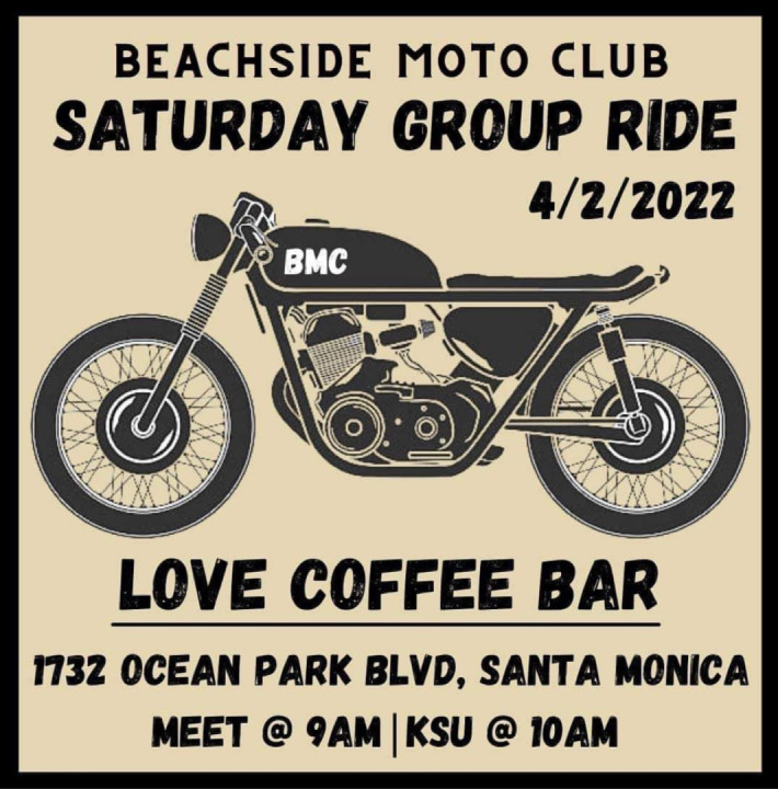 Saturday, April 2, Ride