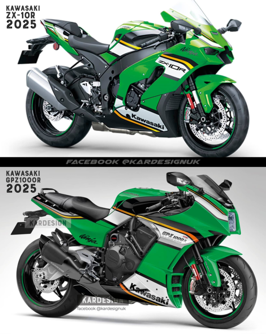 If the GPZ was in the 2025 Kawasaki colours it would look like this