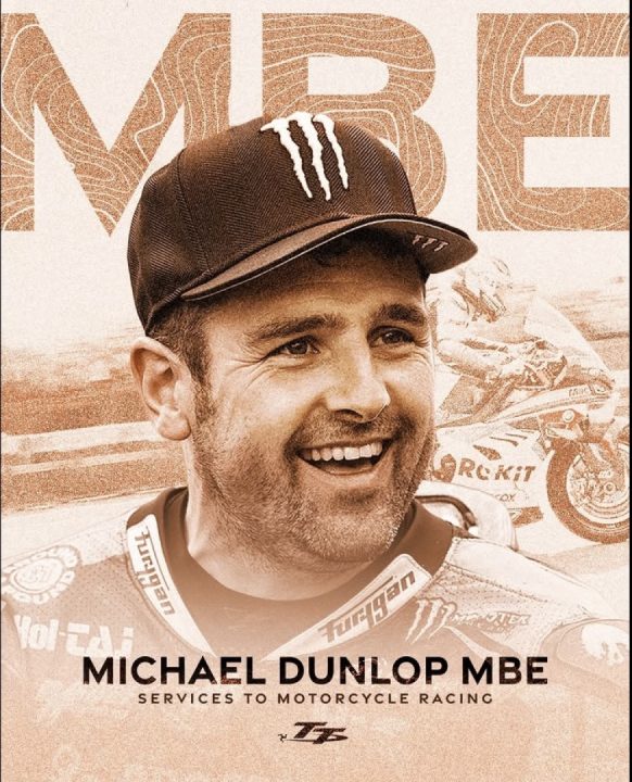 Congratulations to Michael Dunlop for the MBE !!!