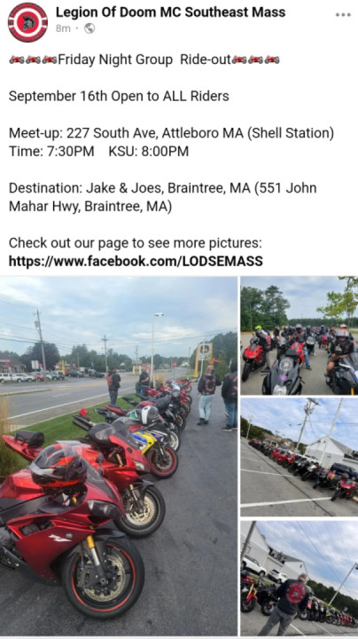 Friday night ride-out