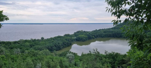 Dnipro - the biggest river in Ukraine.