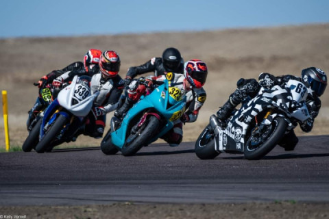 Leading the pack. that's a lot of heat behind me. MRA Round 7