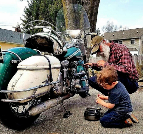 Who from your family is also a biker?