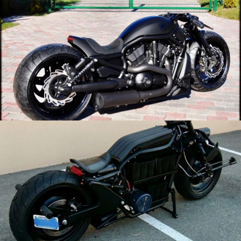 ICE Vrod and EV Cousin