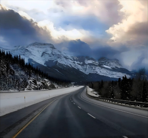 Driving From Calgary to Banff on Trans-Canada Highway
