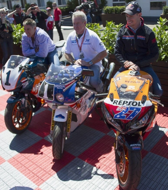 Three great Australian racers, Mick Doohan, Wayne Gardner and Casey Stoner