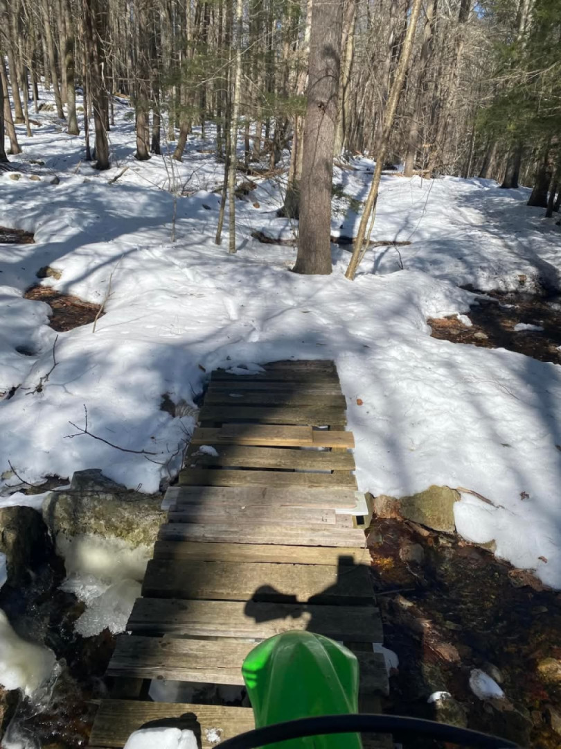 Maine today. Temps in the teens and perfect grippy snow on or off trail.