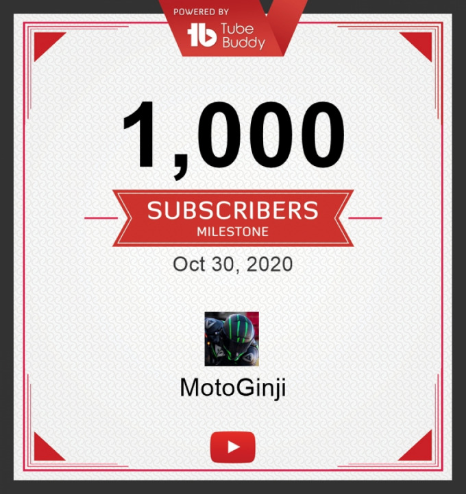Finally hit the magic 1k sub milestone on youtube!