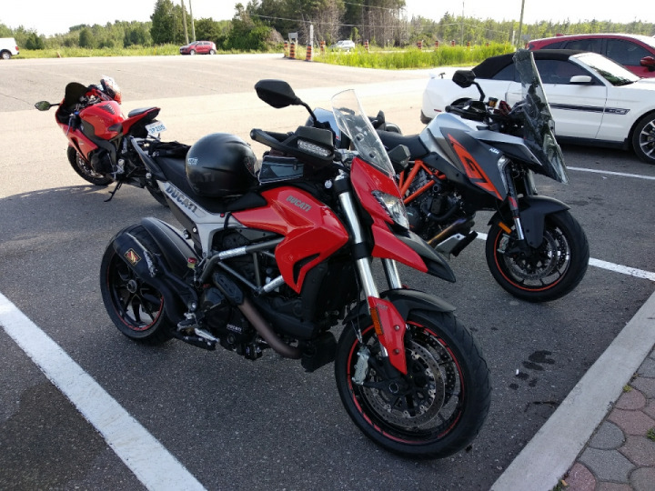 Nice Hyperstrada next to my GT, I want one!