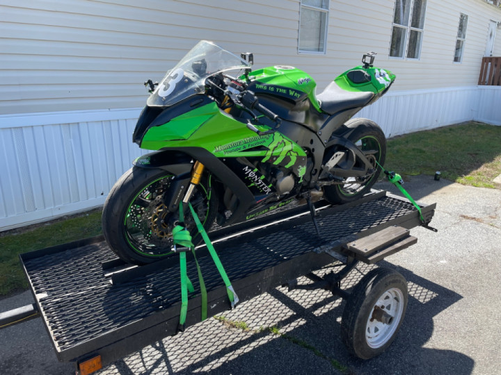 Got the bike loaded up and about to head to VIRginia International Raceway