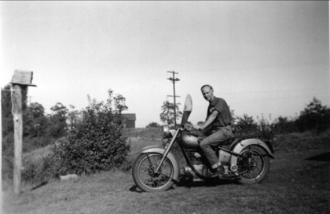 My dad on one of his bikes