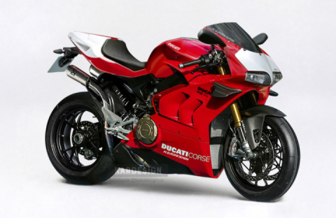 Old meets New in a Ducati 916 V4 fusion